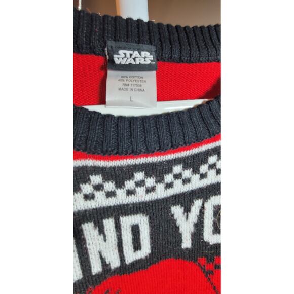Men’s Star Wars I Find Your Lack Of Cheer Very Disturbing Christmas Sweater L - Picture 3 of 5
